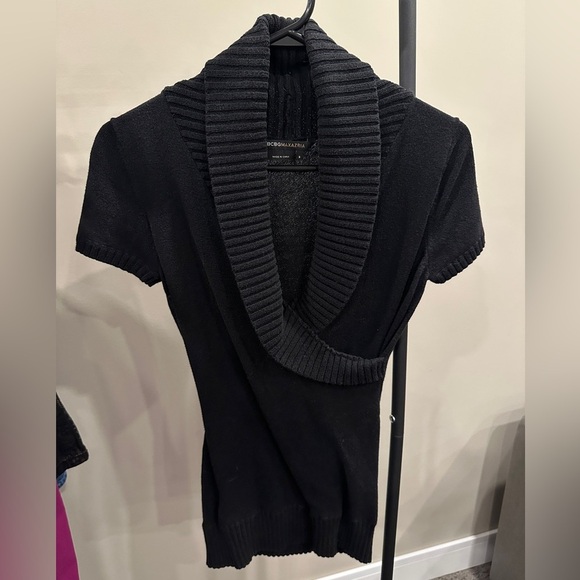Bcbgmaxazria cowl neck short sleeve sweater blouse| size small - Picture 1 of 4